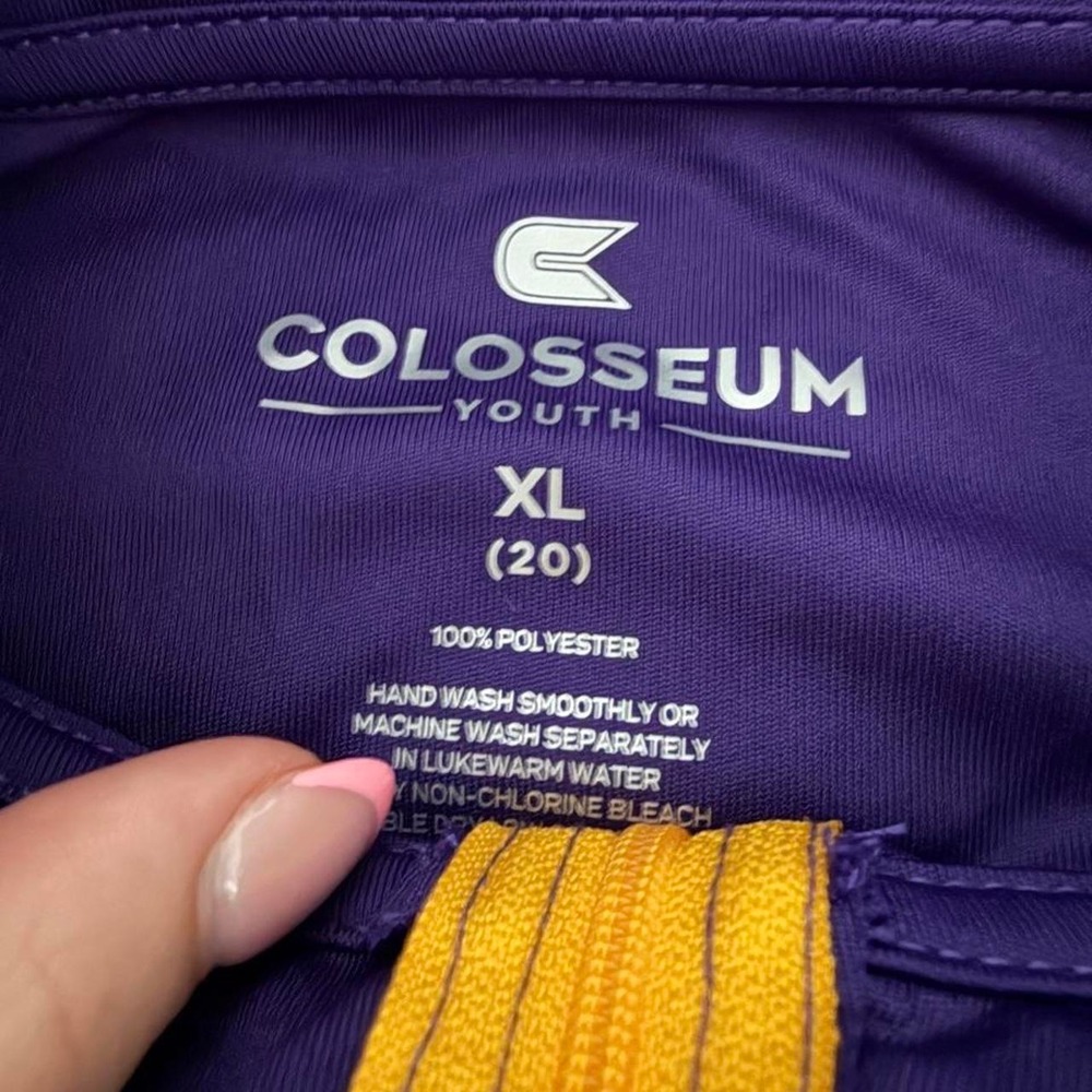 East Carolina purple quarter zip sweatshirt Size XL in youth - Picture 3 of 3